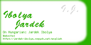 ibolya jardek business card